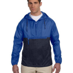 Unisex Packable Hooded Nylon Jacket Thumbnail